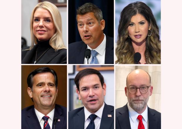 This combination photo of President-elect Donald Trump's nominees who will have confirmation hearings Wednesday, Jan. 15